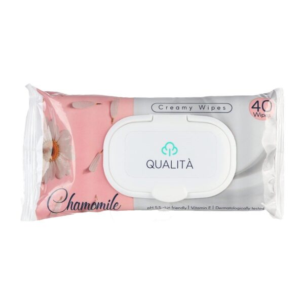 Qualita Chamomile Creamy Wipes – 40 Wipes