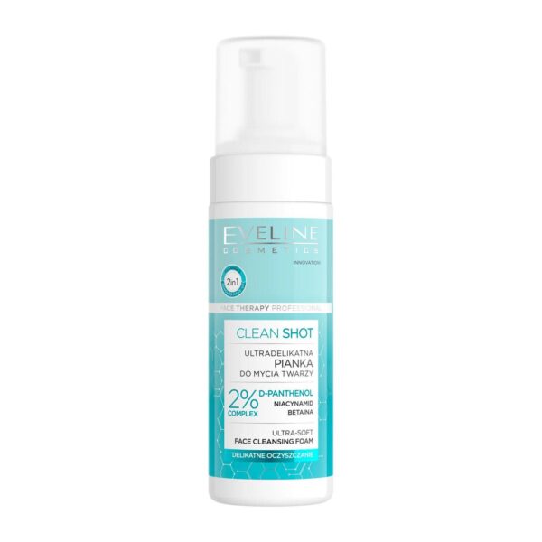 Eveline Clean Shot Ultra-Soft Face Cleansing Foam - 150ml