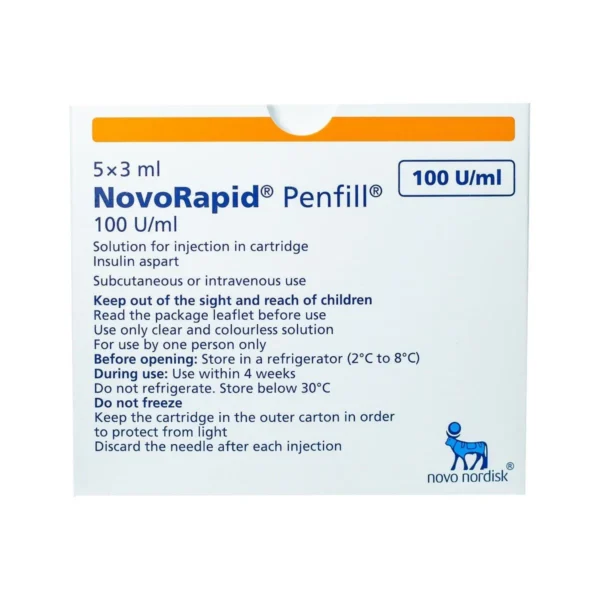 Novorapid Penfill 100 IU-ml 3 ml - 5 Cartridges